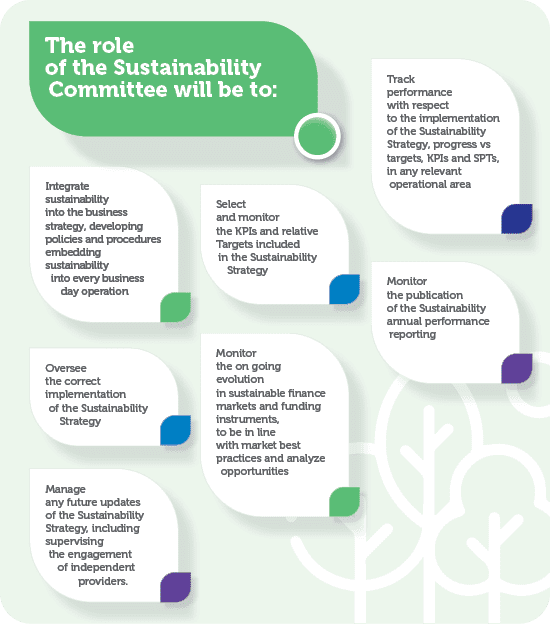 The role of the Sustainability Committee will be to: 